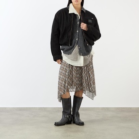 Ibo Check Asymmetric Skirt