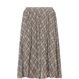 Ibo Check Asymmetric Skirt