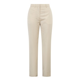Pinstripe Straight Leg Tailored Trousers