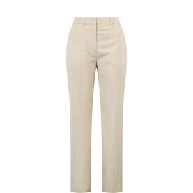 Pinstripe Straight Leg Tailored Trousers