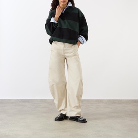 Patty Coated Barrel Leg Jeans