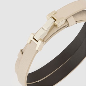 Hayley Square Hinge Leather Belt
