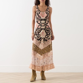 Desert Loom Lace Trim Dress