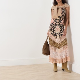 Desert Loom Lace Trim Dress