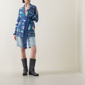 Jimi Bandana Print Wrap Cardigan