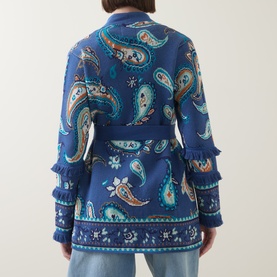 Jimi Bandana Print Wrap Cardigan