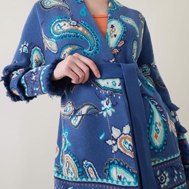 Jimi Bandana Print Wrap Cardigan