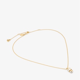 JC Pearl Cube Pendant Chain Necklace