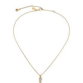 JC Pearl Cube Pendant Chain Necklace