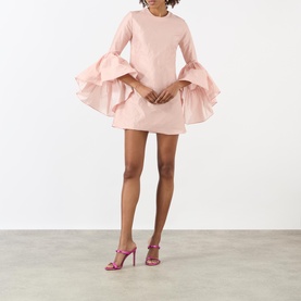 Wrinkled Oyster Mini Dress