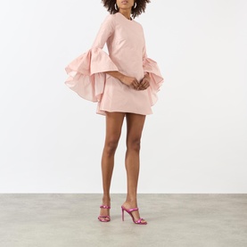 Wrinkled Oyster Mini Dress