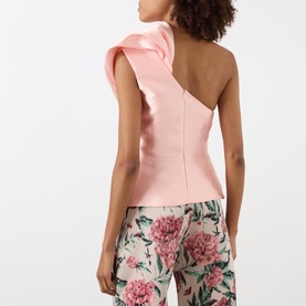 Draped Asymmetric One-Shoulder Top
