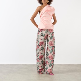 Draped Asymmetric One-Shoulder Top