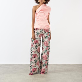 Brocade Floral Boyfriend Trousers
