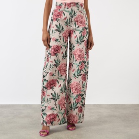 Brocade Floral Boyfriend Trousers