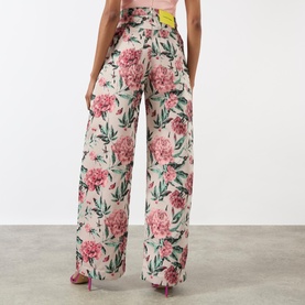 Brocade Floral Boyfriend Trousers