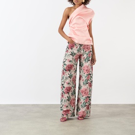 Brocade Floral Boyfriend Trousers