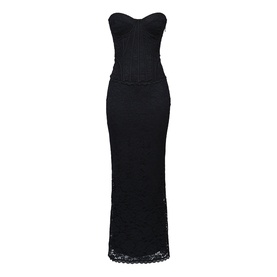 Solaine Lace Corset Off The Shoulder Dress