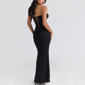 Solaine Lace Corset Off The Shoulder Dress