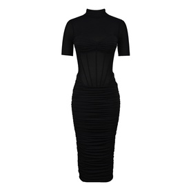 Sorrel Semi Sheer Panelled Dress