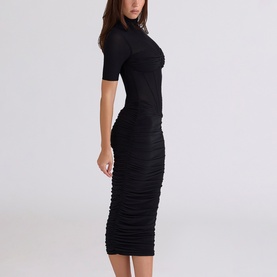 Sorrel Semi Sheer Panelled Dress