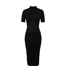 Sorrel Semi Sheer Panelled Dress