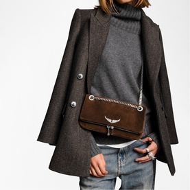 Rock II Suede Clutch