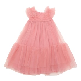 Tulle Ruffle Flared Dress