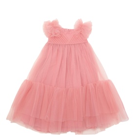 Tulle Ruffle Flared Dress