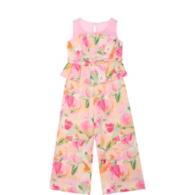 Floral Belted Jumpsuit
