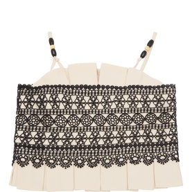 Pleated Lace Camisole Top