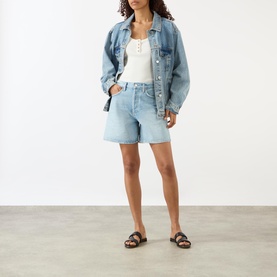 Dame High-Rise Denim Shorts