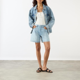 Dame High-Rise Denim Shorts