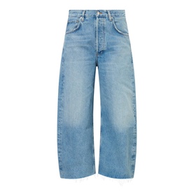 Ayla Wide Leg Raw Cropped Jeans