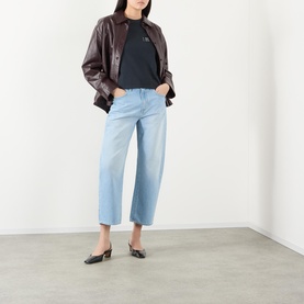 Mallis High-Rise Bow Wide Leg Jeans
