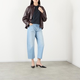 Mallis High-Rise Bow Wide Leg Jeans