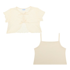 Crochet T-Shirt & Tank Two-Piece Set