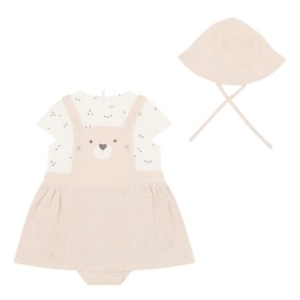 Bear Romper & Hat Two-Piece Set
