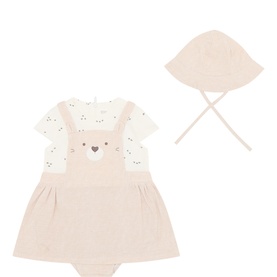 Bear Romper & Hat Two-Piece Set
