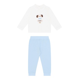 Dog Polo Shirt & Bottoms Two-Piece Set