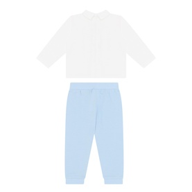 Dog Polo Shirt & Bottoms Two-Piece Set