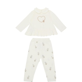 Blouse & Leg Warmer Two-Piece Set