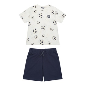 Football Friends Club T-Shirt & Shorts Two-Piece Set