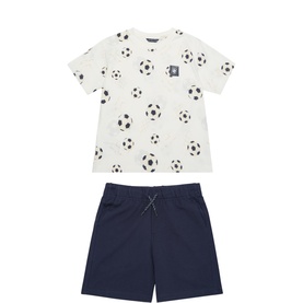 Football Friends Club T-Shirt & Shorts Two-Piece Set