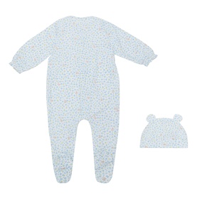 Lagoon Print Romper & Hat Two-Piece Set