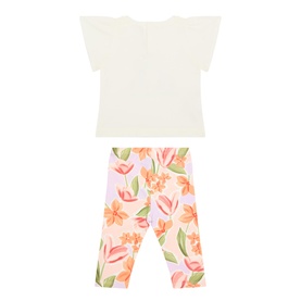 Bicycle T-Shirt & Floral Leggings Two-Piece Set