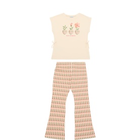 Floral T-Shirt & Leggings Two-Piece Set