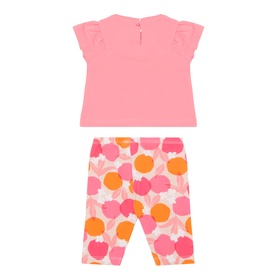 Graphic Print T-Shirt & Printed Leggings Two-Piece Set