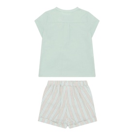 Logo Polo Shirt & Shorts Two-Piece Set