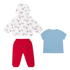 Let's Play T-Shirt, Track Pants & Hoodie Three-Piece Set